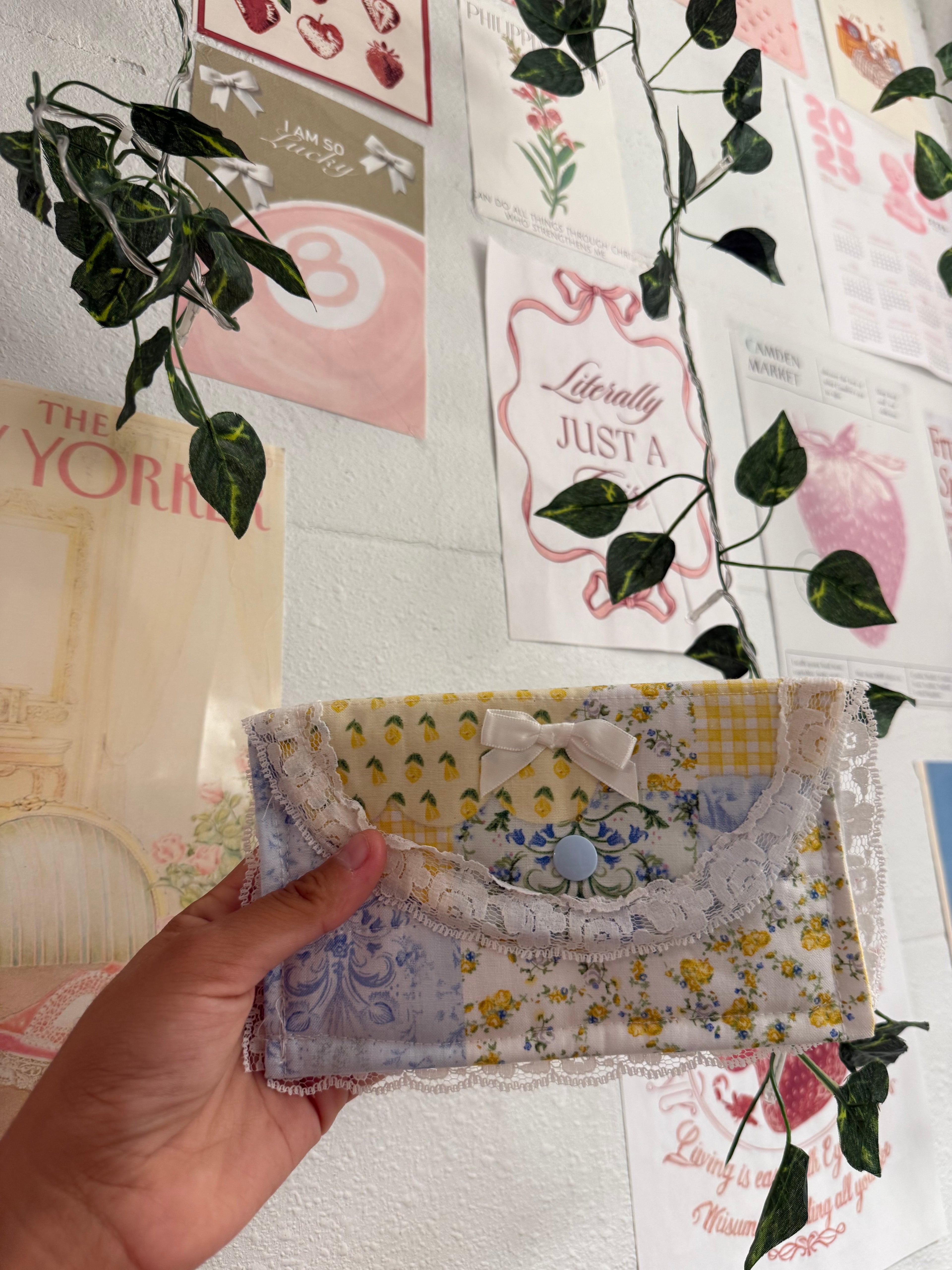 Blue/Yellow Patchwork Eyeglass Case