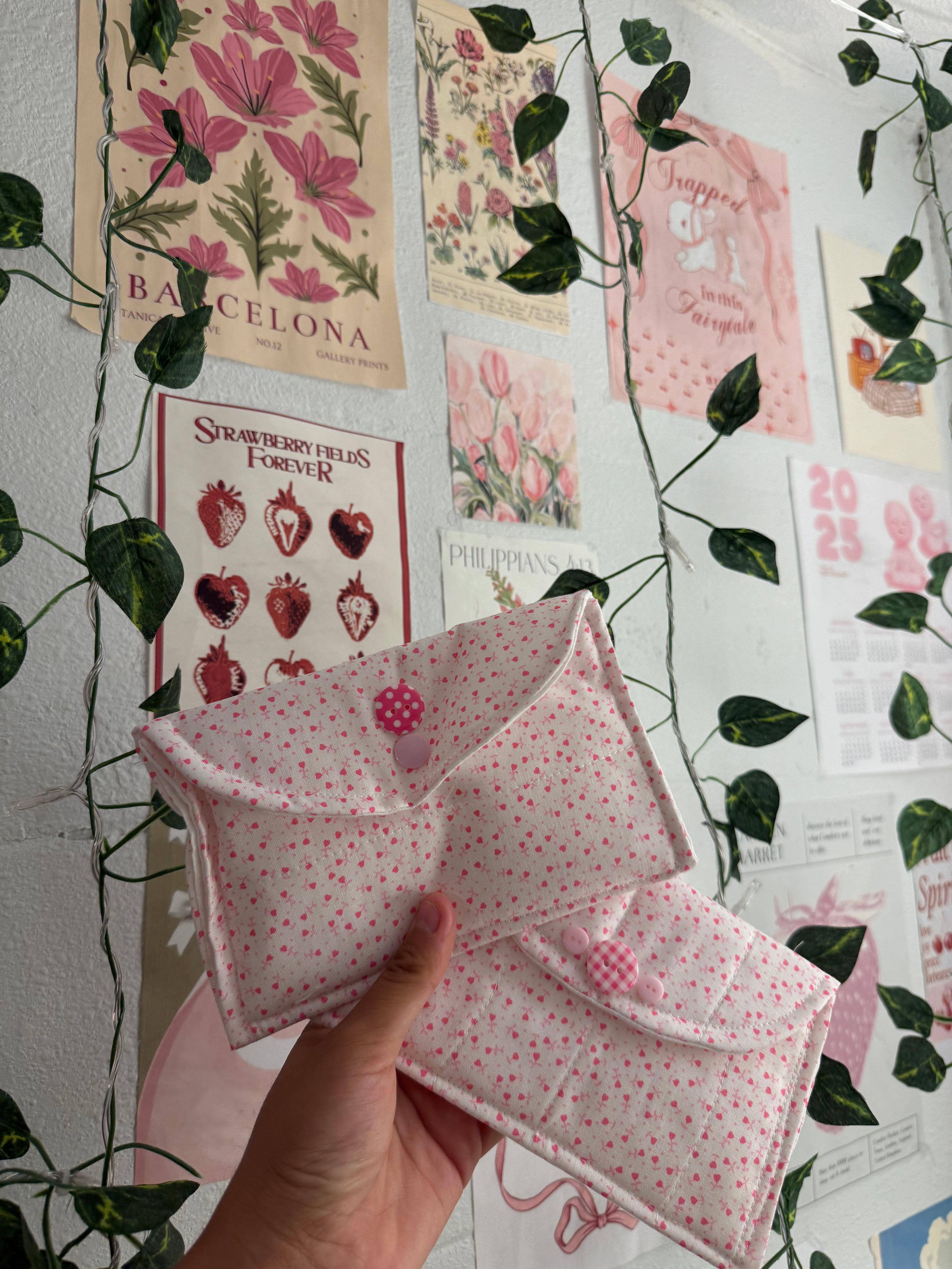 Pink heart sunglass case