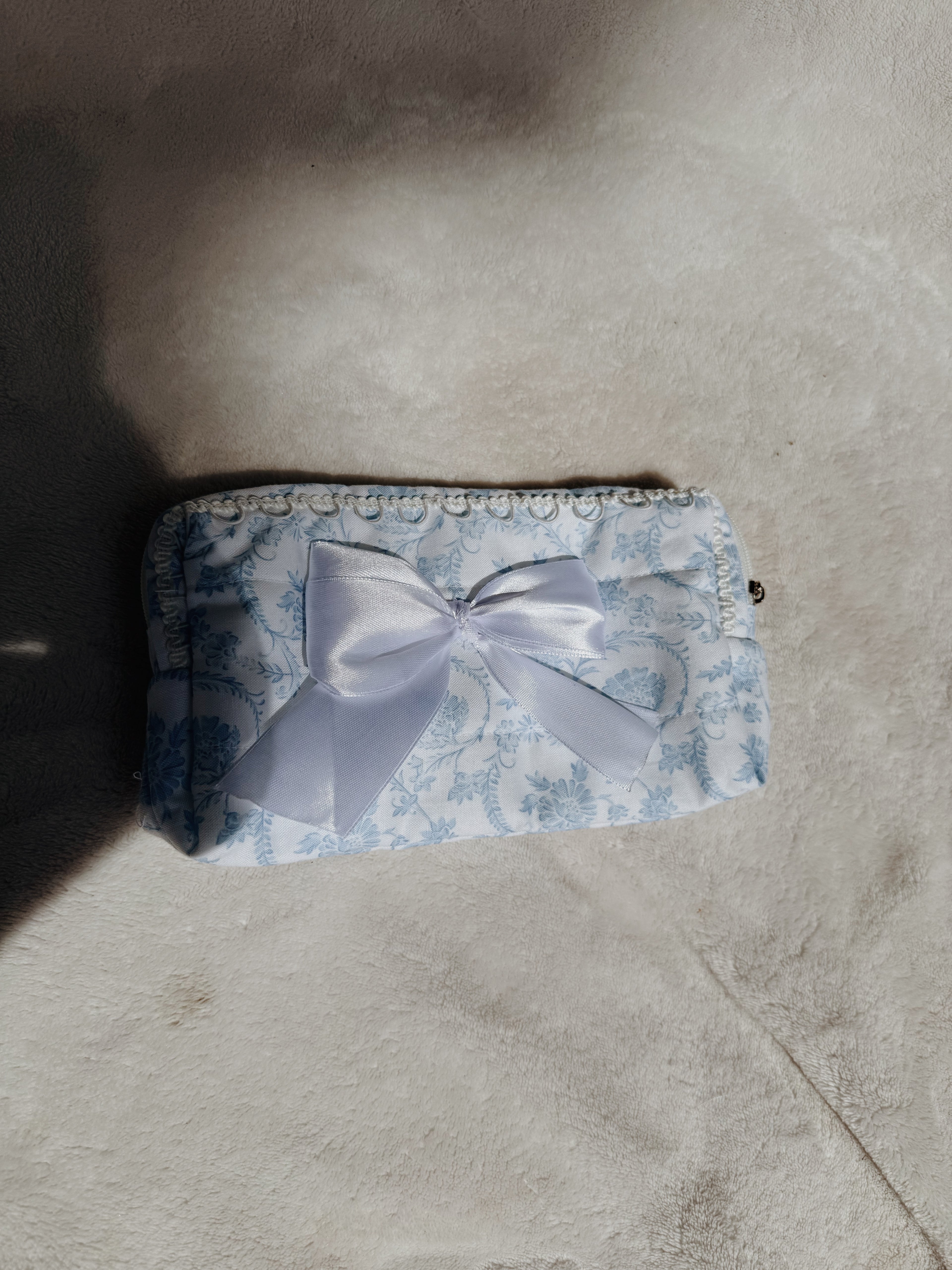 Blue Floral Pencil Case