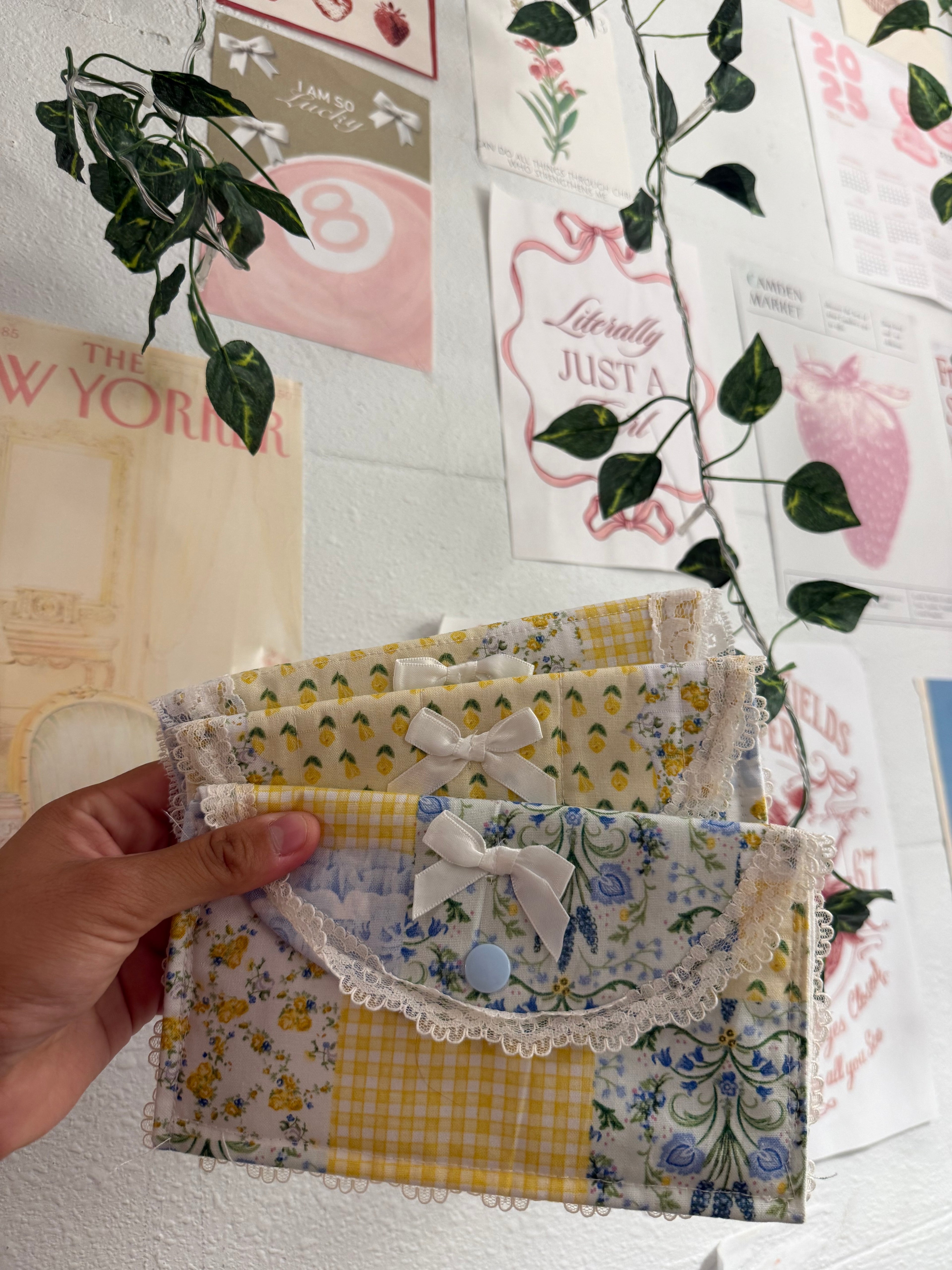 Blue/Yellow Patchwork Eyeglass Case