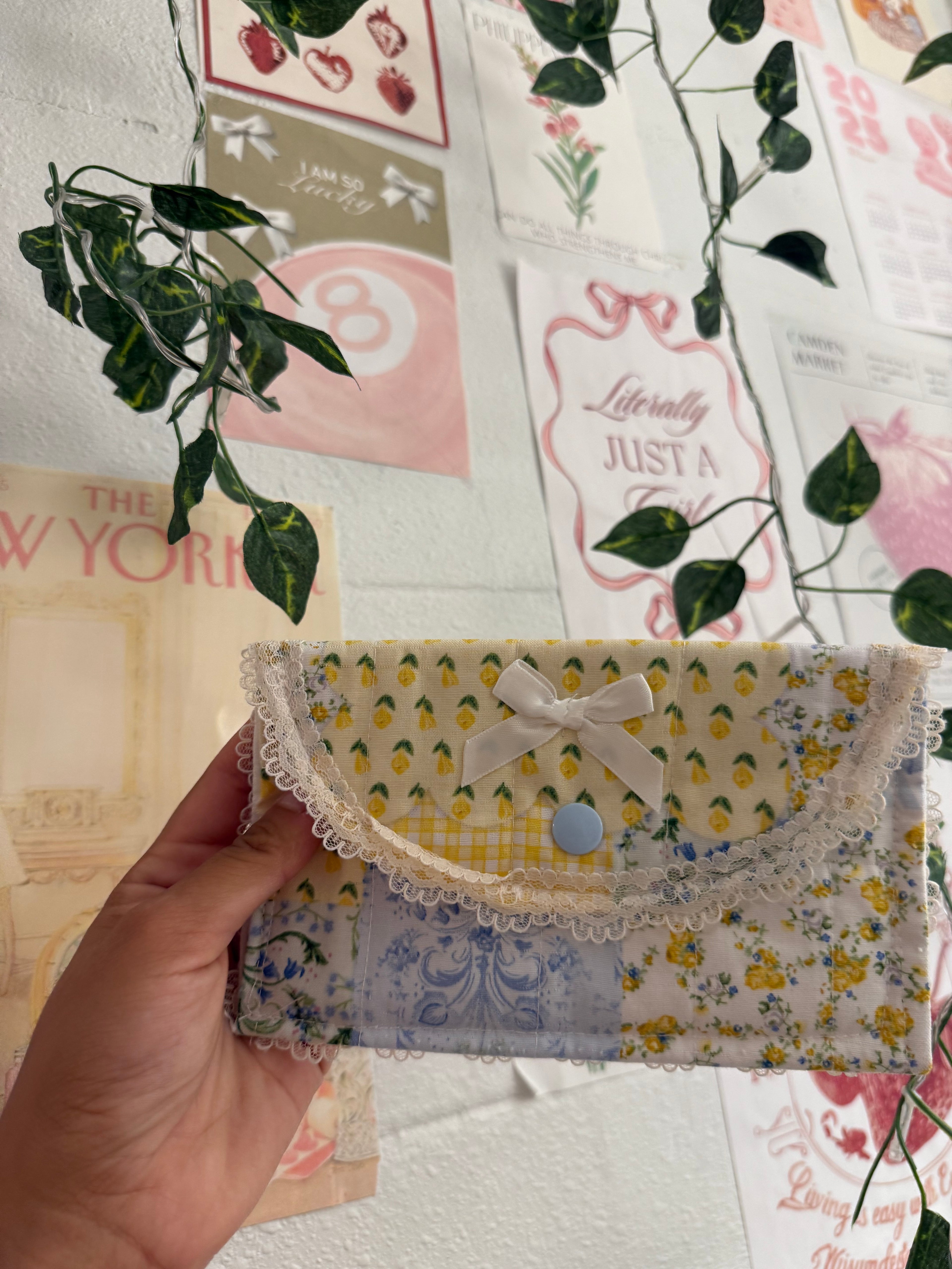 Blue/Yellow Patchwork Eyeglass Case