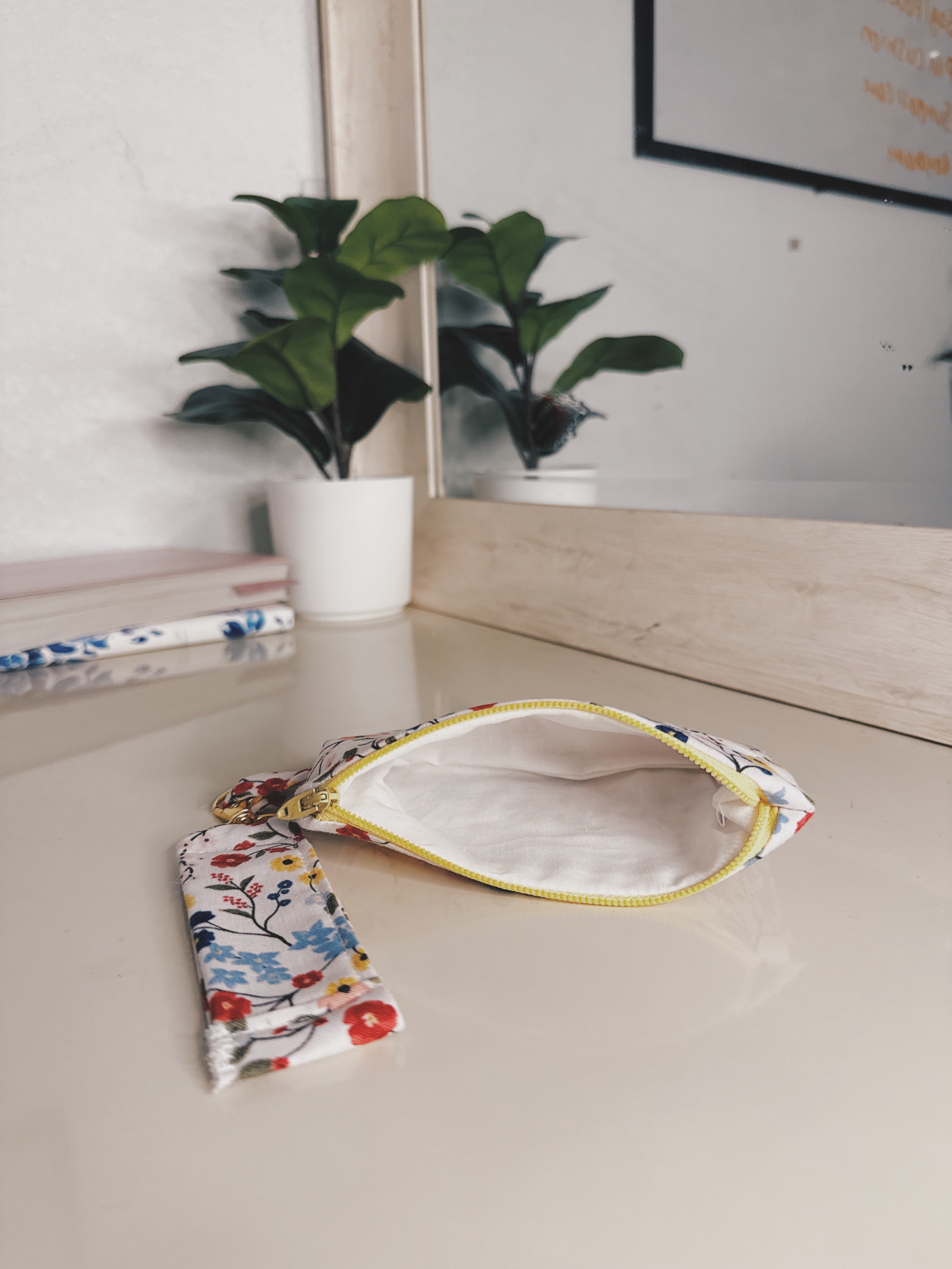 Keychain wristlet with pouch