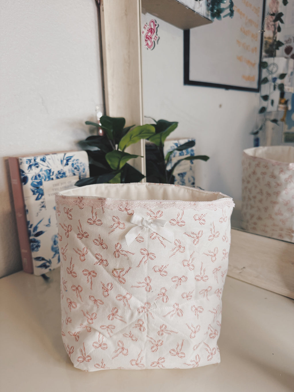 Quilted storage basket