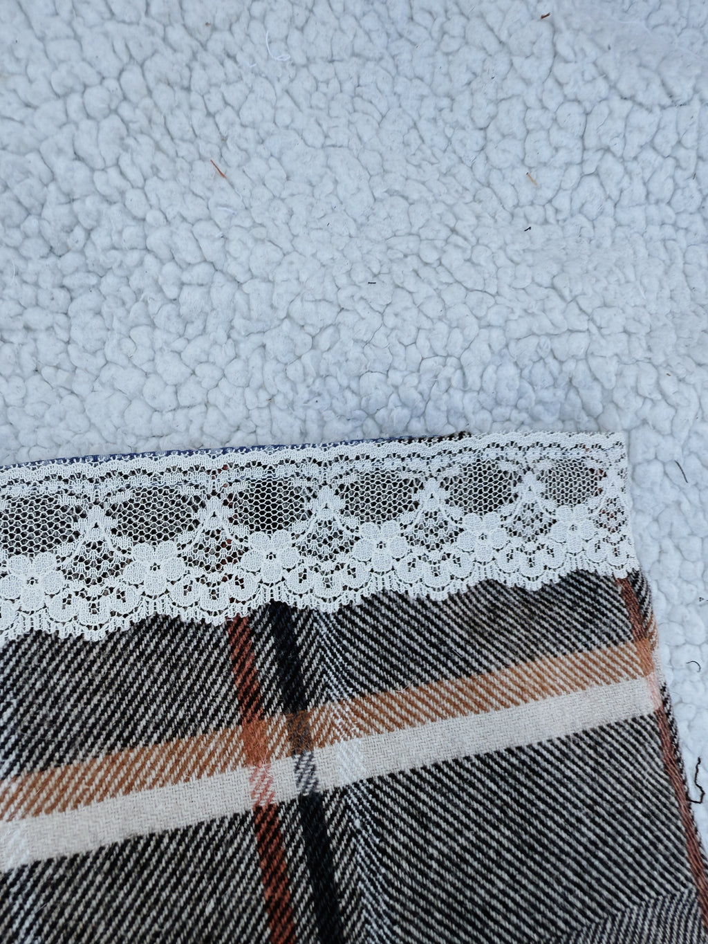 Large Brown Plaid Sleeve