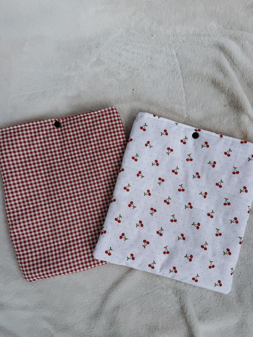 Large cherry and gingham  sleeve