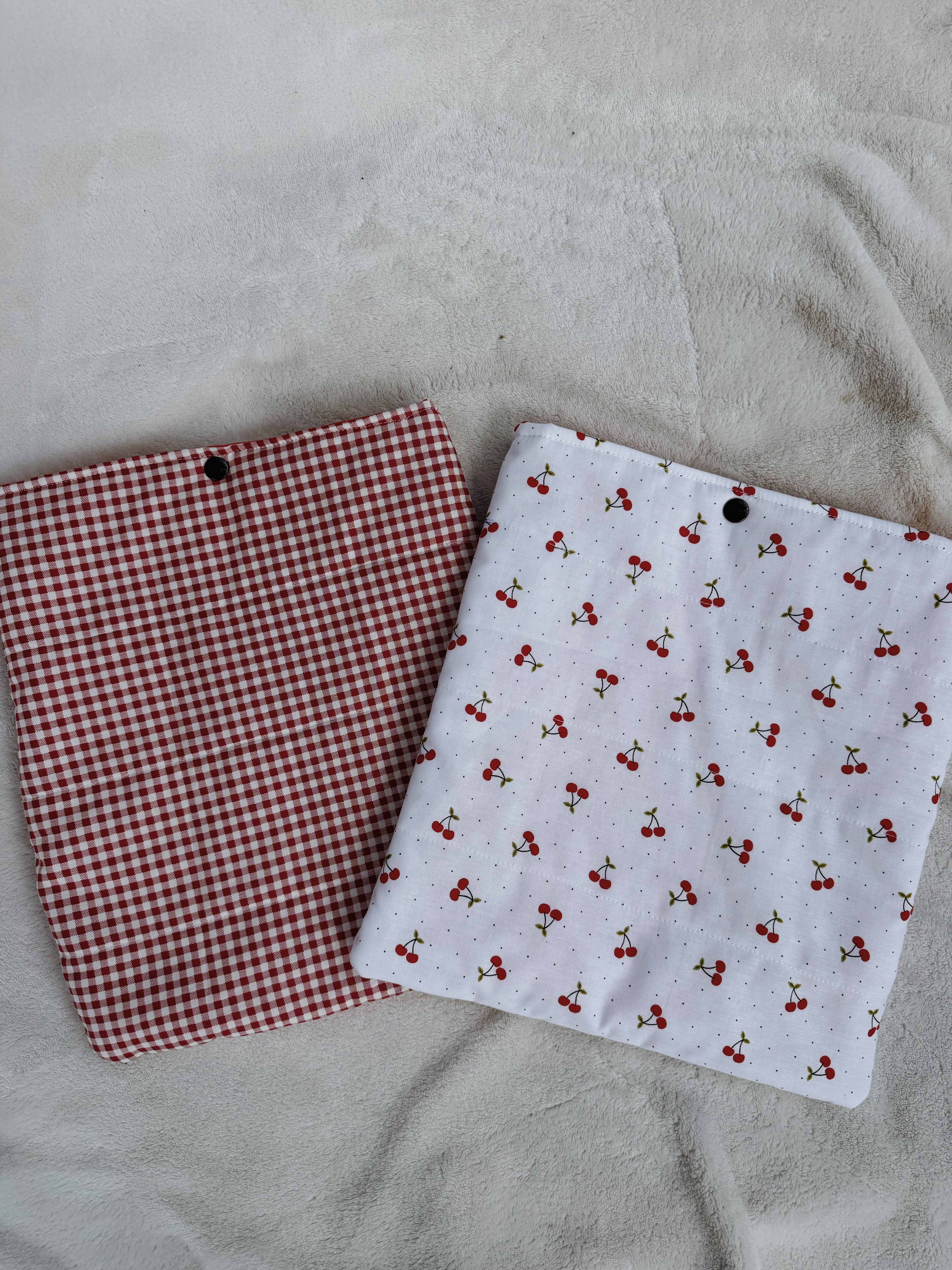 Large cherry and gingham  sleeve