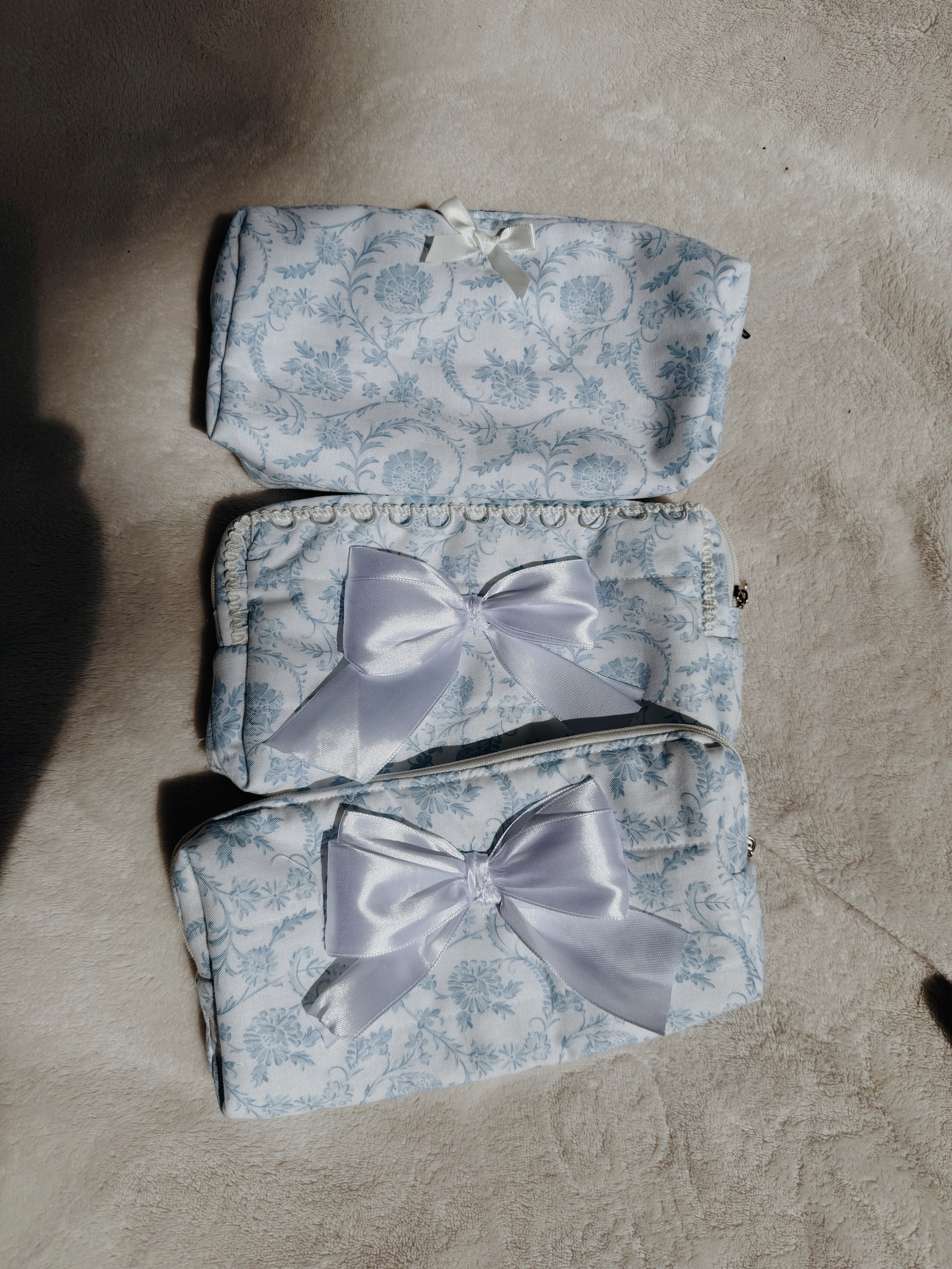 Blue Floral Pencil Case