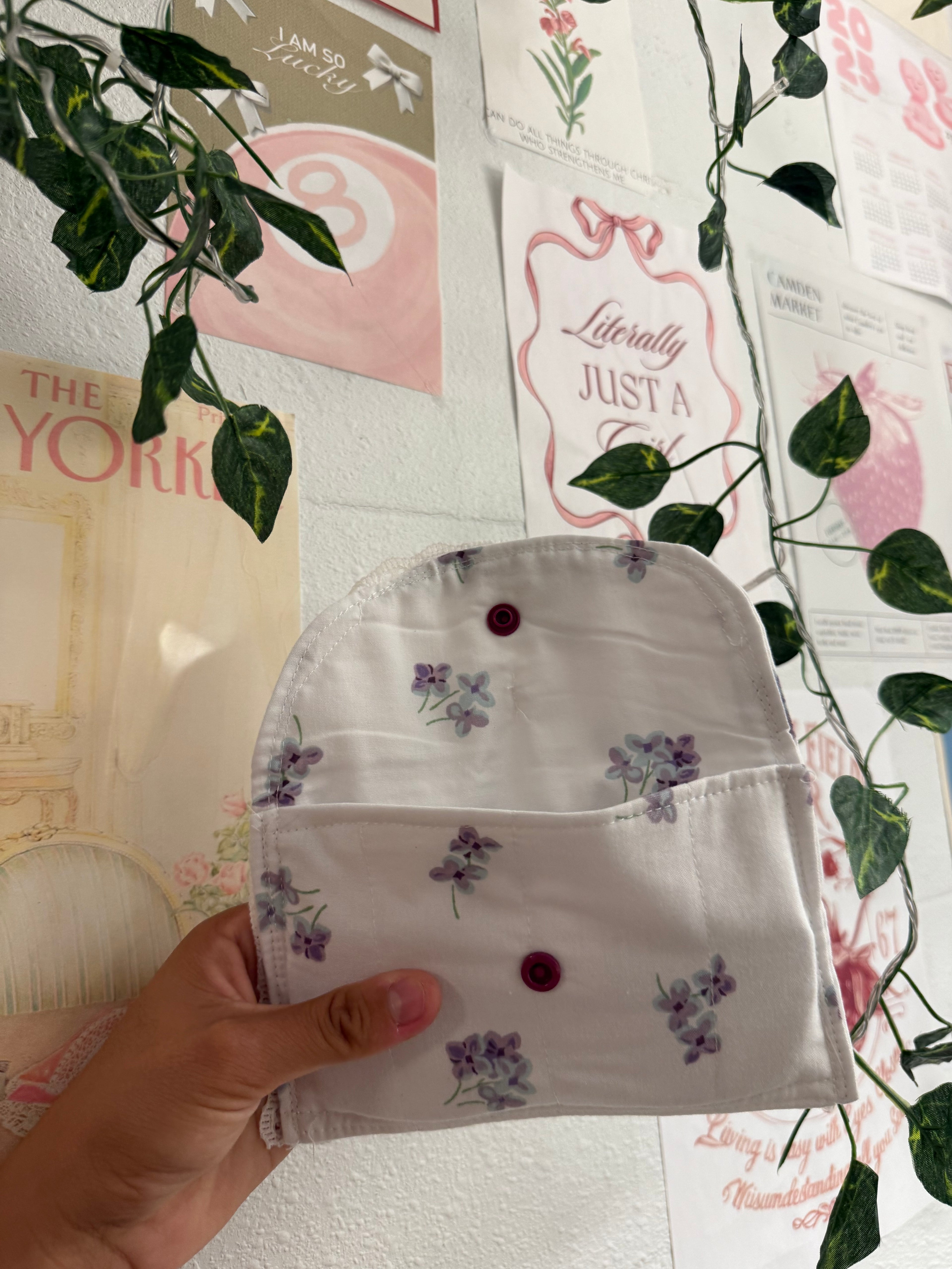 Purple Flower Eyeglass Case