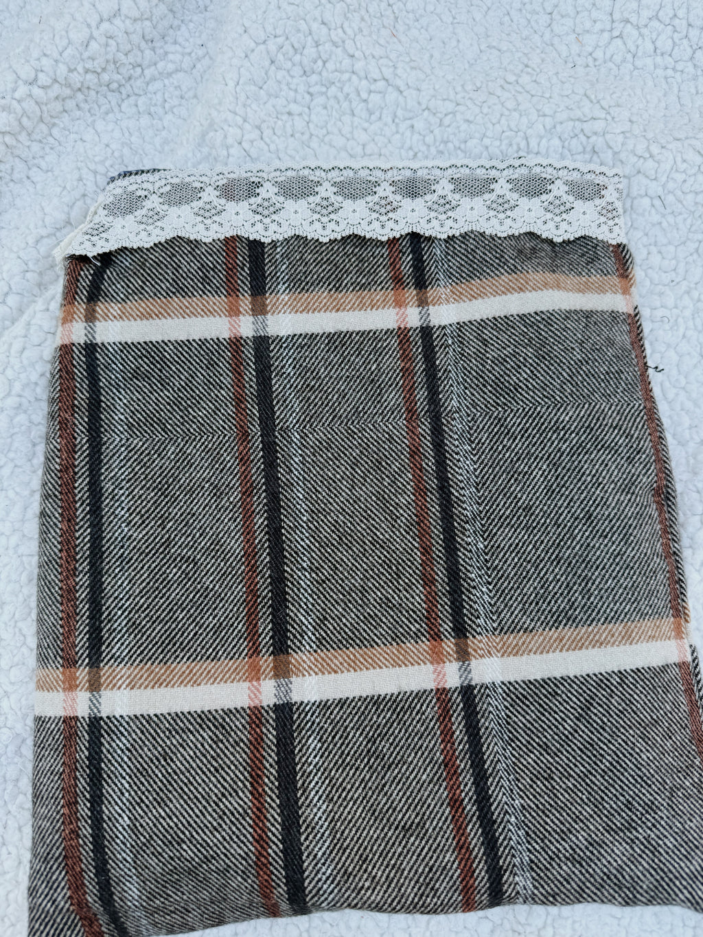 Large Brown Plaid Sleeve