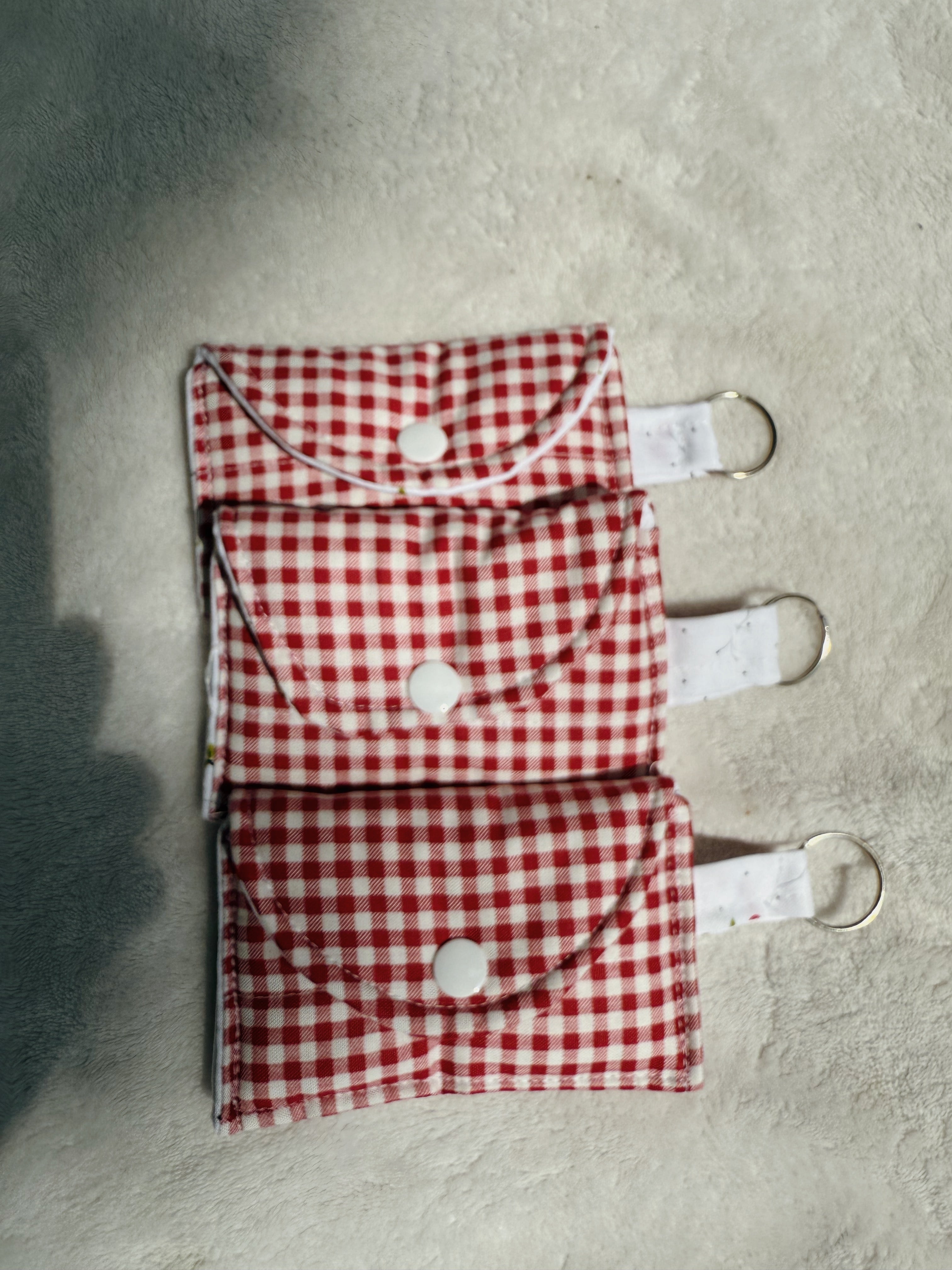 Gingham mini wallets