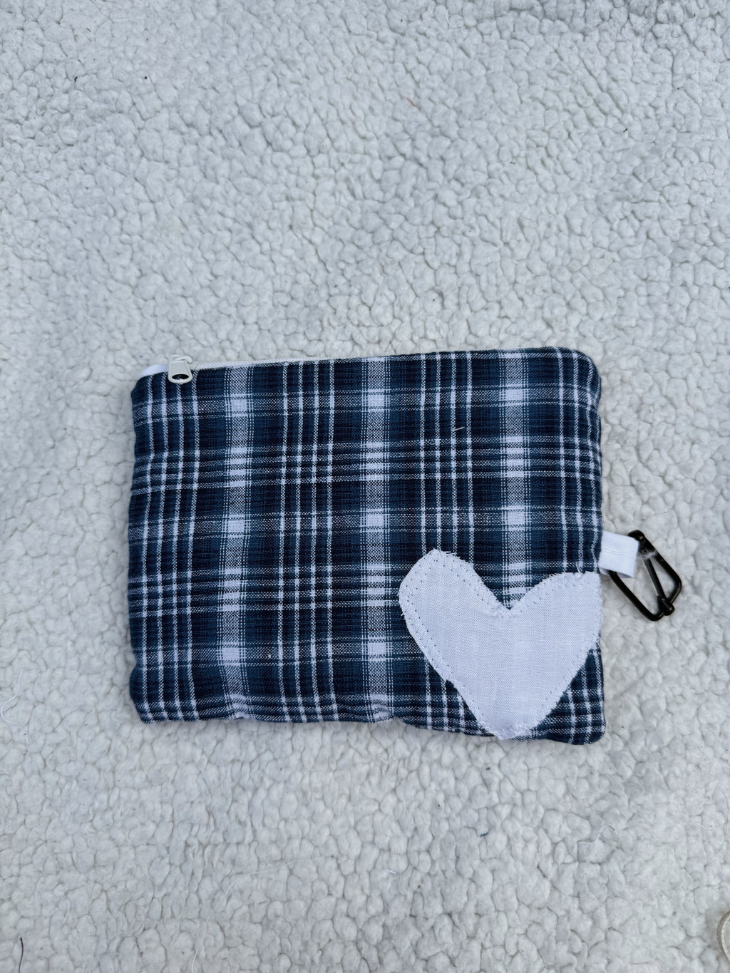 Blue Plaid Keychain Pouches