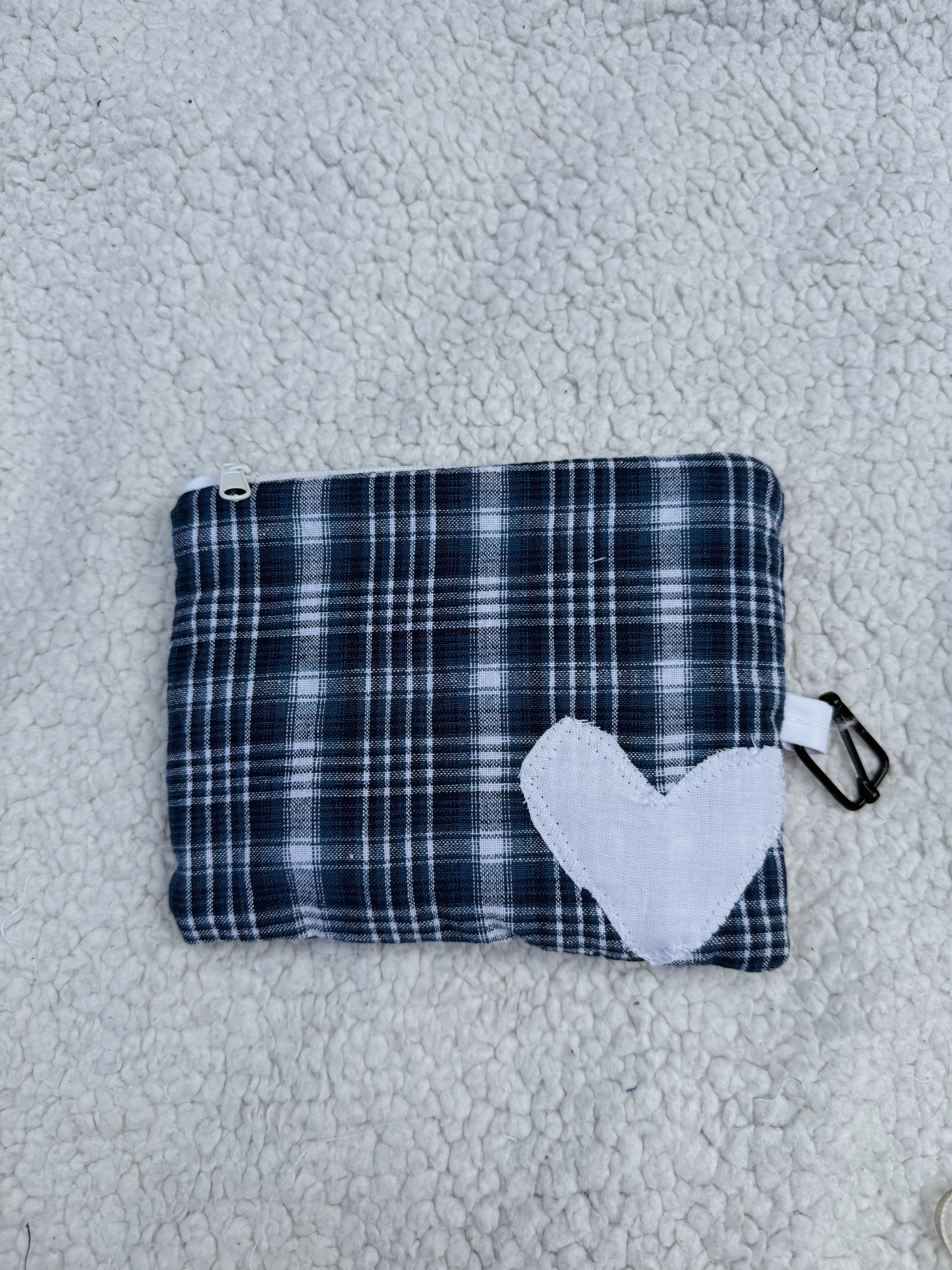 Blue Plaid Keychain Pouches