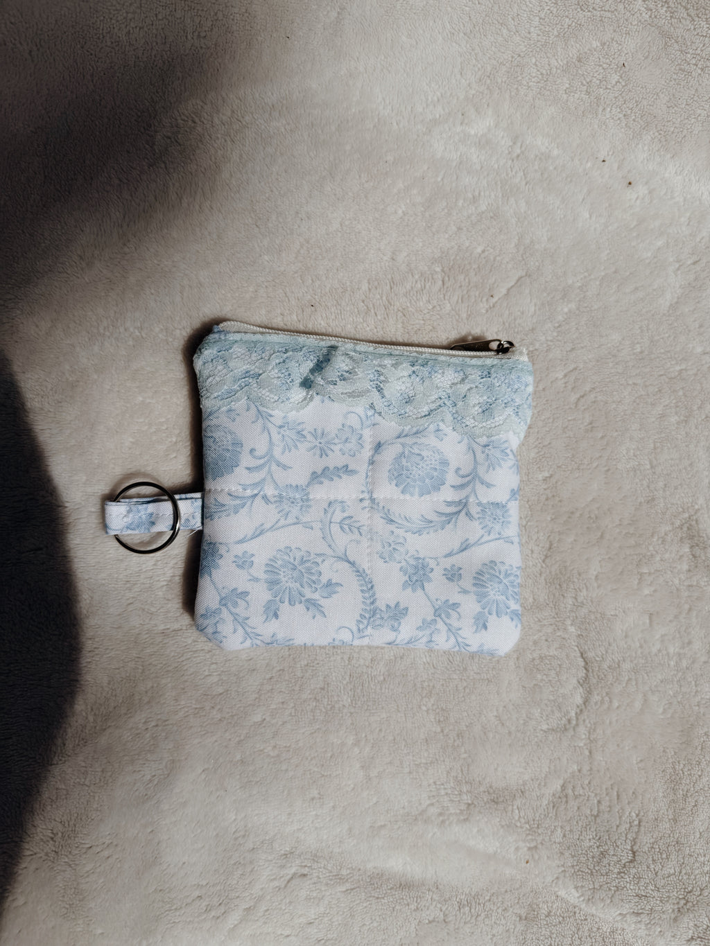 Blue floral pouches