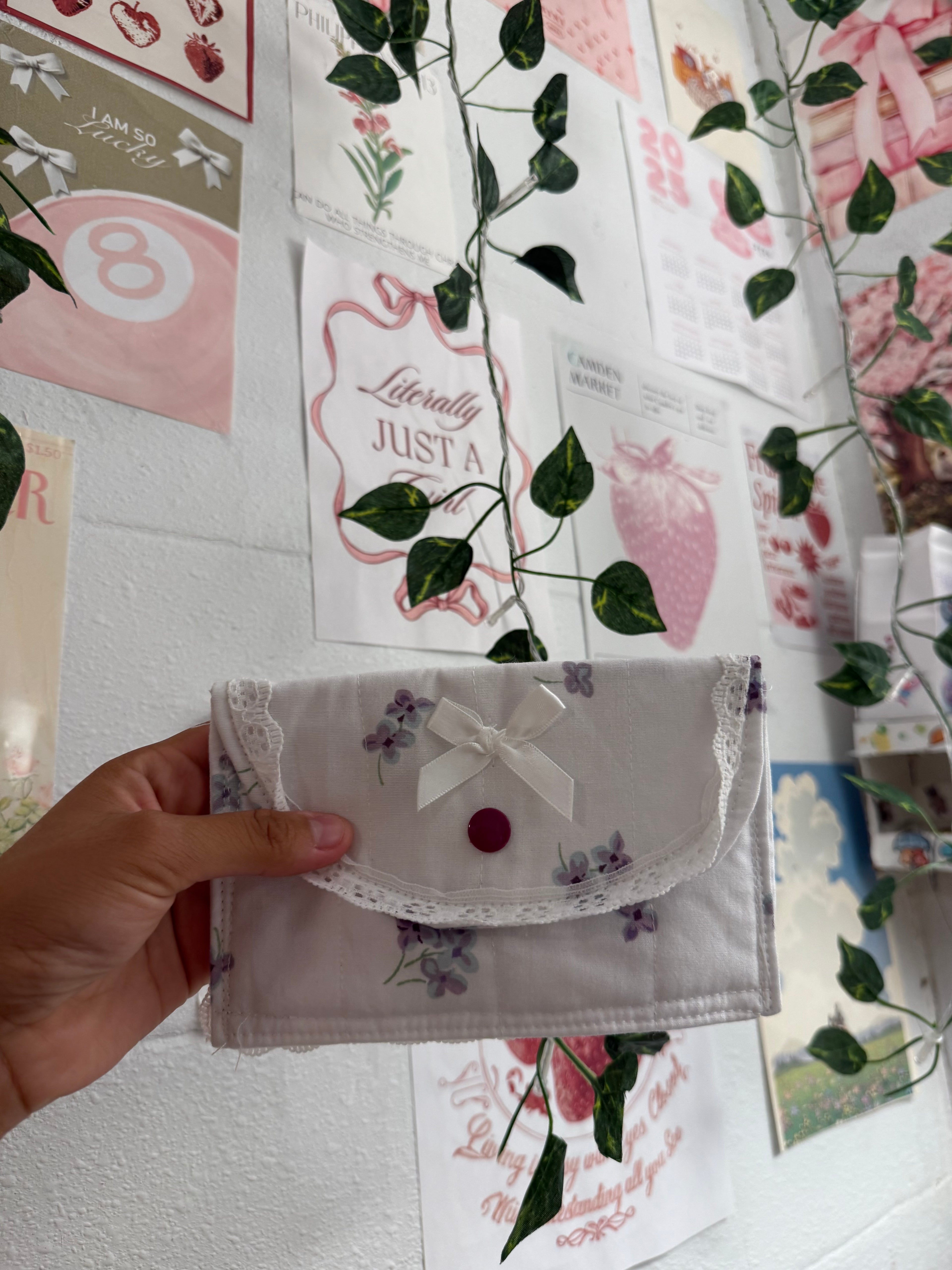 Purple Flower Eyeglass Case