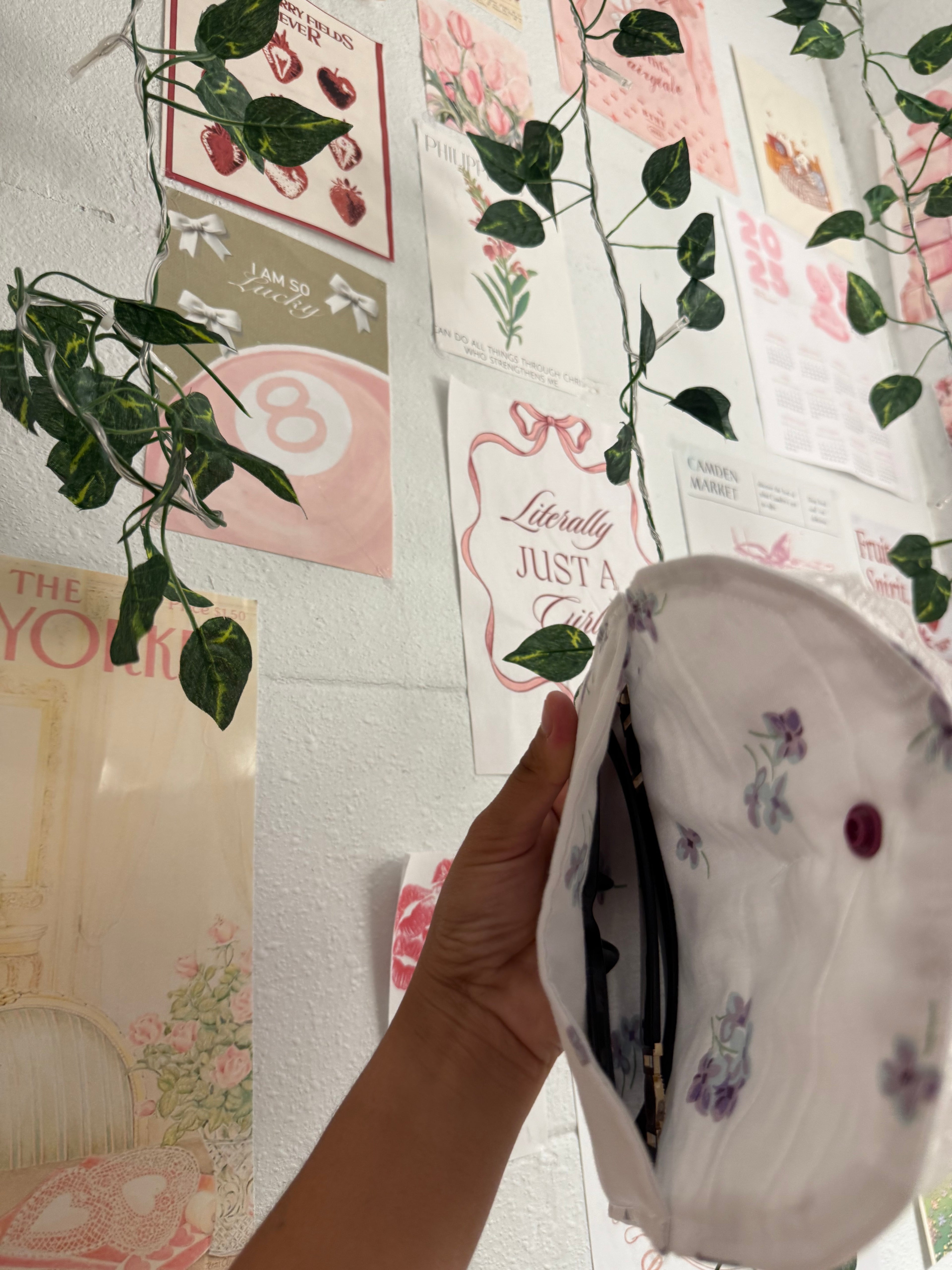 Purple Flower Eyeglass Case